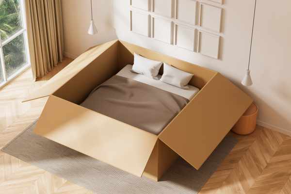iStock Credit: ismagilov A 3D graphic of a mattress in a box